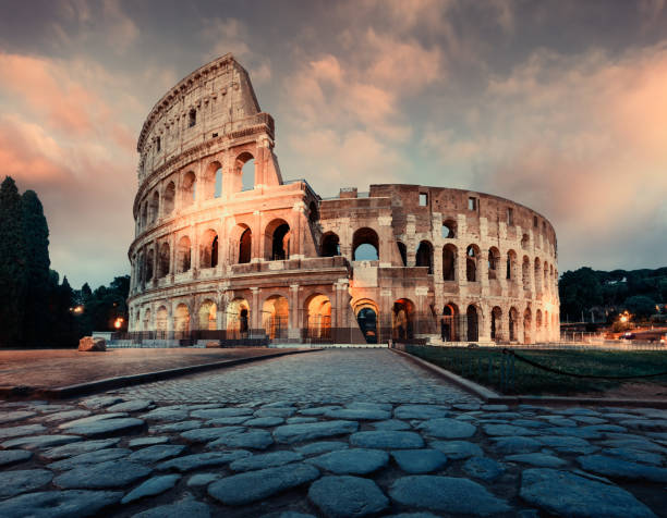 istock Colosseum in Rome at dusk 1885744892