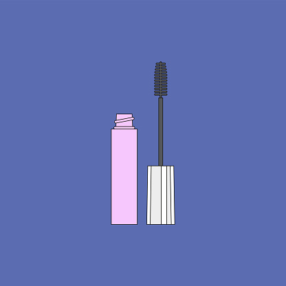 Beauty products and online shopping. Korean cosmetics. Can be used as illustration in magazine, banner, social media, highlights, typographic design. Makeup concept.