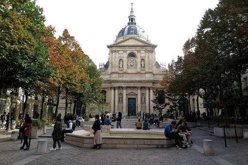 The historic Saint-Germain-l'Auxerrois Gothic style church in Paris, France