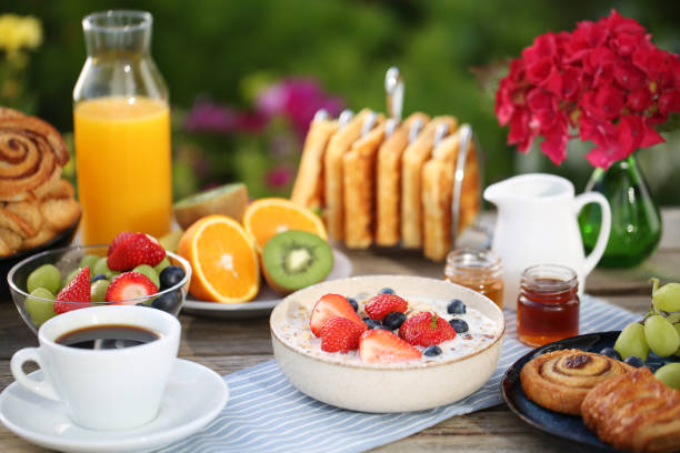 istock Breakfast in the garden 1885790378