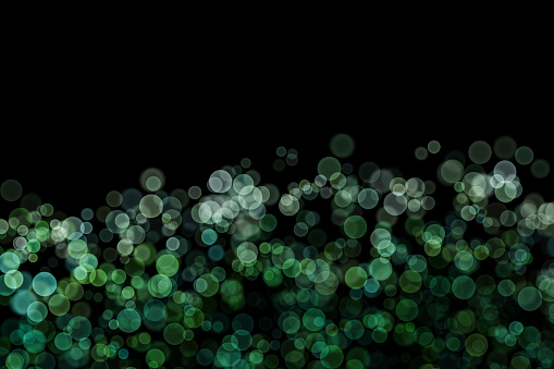 Bokeh lights effect on Green, Blue, Grey, color, Black Background, Abstract Blur, Glitter, Defocused, Seamless polka dot pattern , Creative, Illustration design