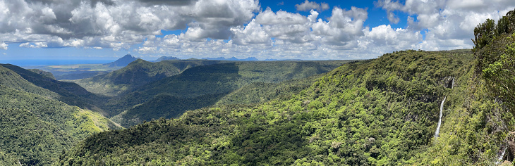 Mauritius landscape panoramic view