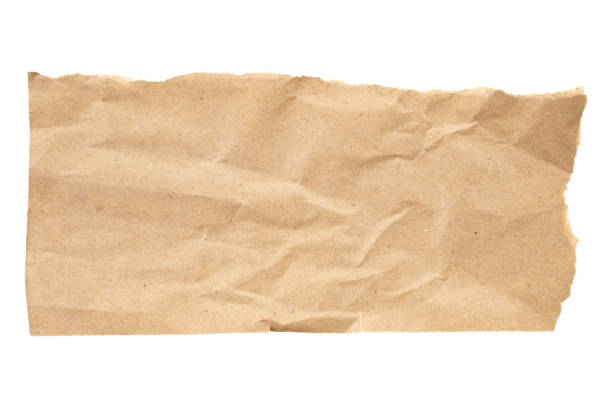 istock Brown Cardboard paper piece isolated on white background 1885864399
