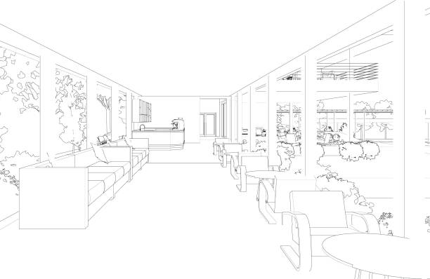 istock 3D illustration of coffee shop 1885890758
