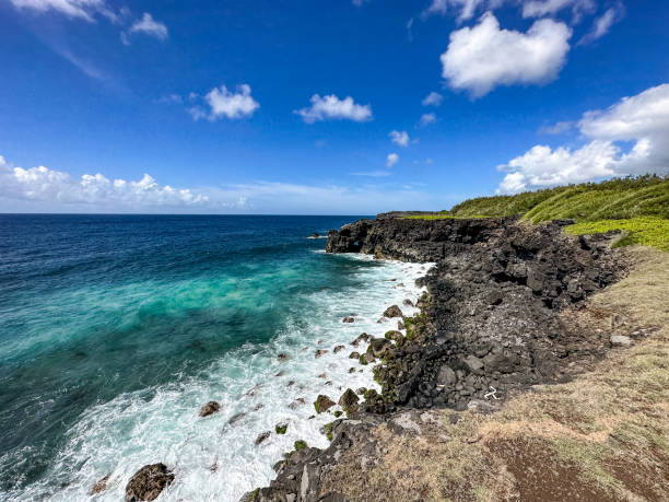 istock Volcanic black rock coastline 1885903658