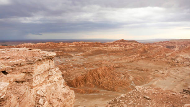 istock Overcast at Valle de la Luna, Atacama Desert, Chile high angle view 1885987652