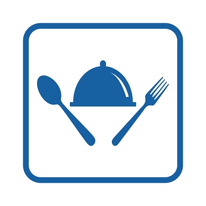 A place to rest for food. rest area vector icon