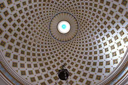 The dome of the Rotunda, the third largest unsupported dome in the world - Mosta, Malta