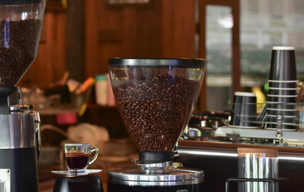 istock Hot coffee in a mug at a coffee shop 1886028928