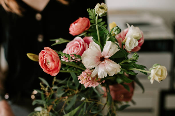 istock Colourful spring bouquet at the flower shop 1886182632
