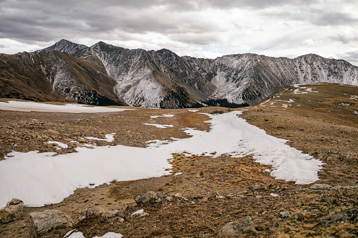 Snowy plateau with Grays and Torreys Peak in the background, Colorado in Georgetown, Colorado, United States