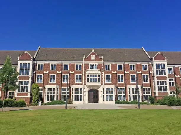 Photo of loughborough university campus landscape, loughborough, UK.