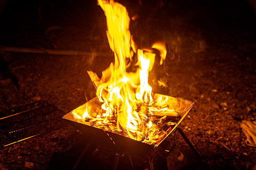 camp, bonfire