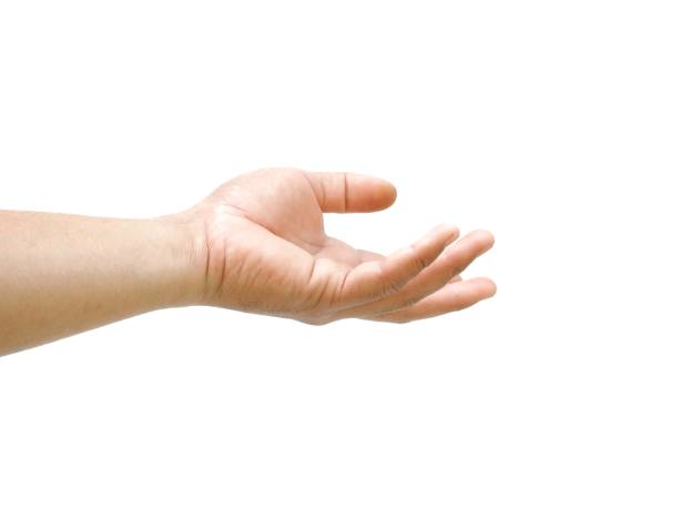 istock Men's hands making gestures like  I'm about to grab something.  or are about to help  Isolated on white background. 1886372280