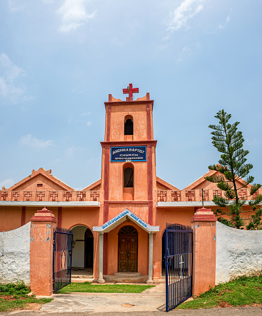 08 30 2015 Vintage Old Baptist church of 1876 at Bheemunipatnam ; Vishakhapatnam ; Andhra Pradesh ; India Asia.