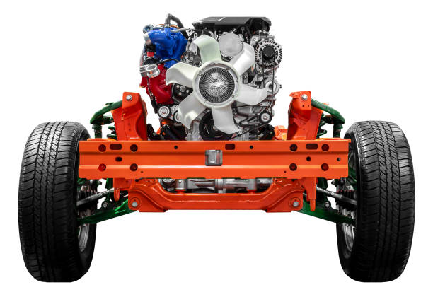 Close-up Of Battery Cells Module In Electric Car Plant