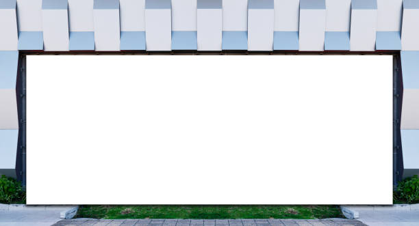 istock Mock up horizontal LED display billboard on wall .clipping path for mockup 1886456563