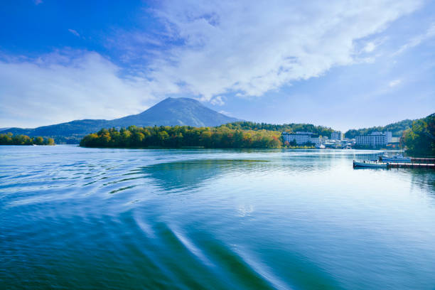 Lake Akan in Autumn, Kushiro city, Hokkaido, Japan. Lake Akan in Autumn, Kushiro city, Hokkaido, Japan. national park akan stock pictures, royalty-free photos & images