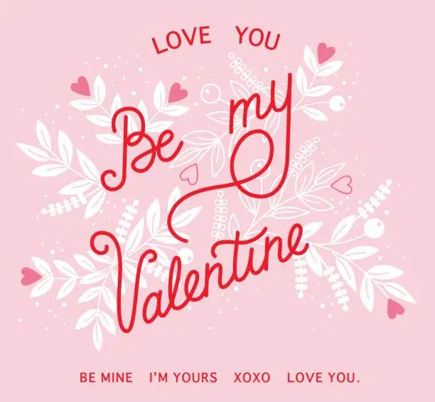 Vector illustration of Valentine's Day Card-stock illustration