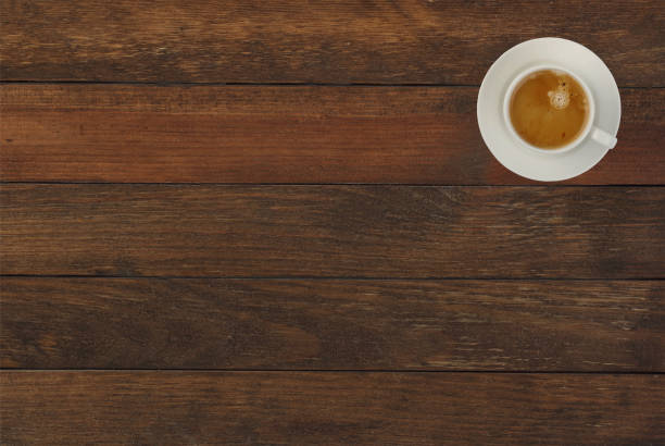 Cup of coffee  on wooden table