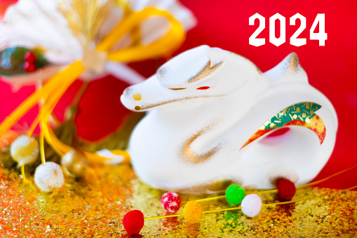 New Year's greeting card material for the year of the dragon.
