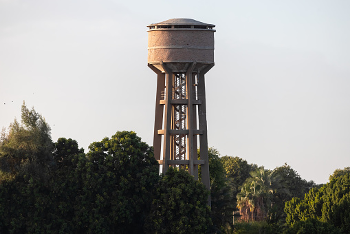 Round Rock Water Tower the iconic historic landmark of the suburb town north of Austin , Texas , USA