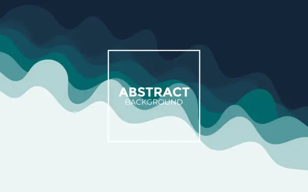 Vector illustration of Abstract blue Wavy layer background, design for landing page template