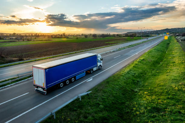 istock Transportation Truck on road 1886687358