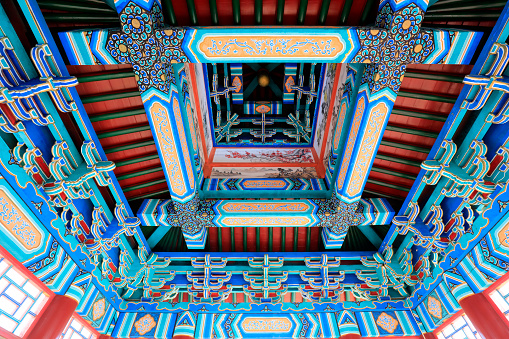 Chinese style Ancient corridor - Photographed in a corridor in the Summer Palace in Beijing