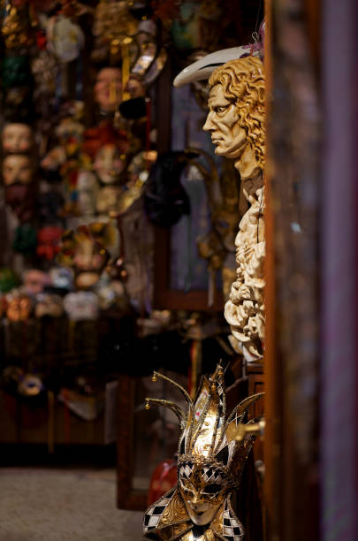 istock Traditional Venetian masks in the store window 1886716199