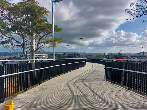 Cycle path in West Auckland, New Zealand. Allowing sustainable transport options from west Auckland to city commuters.