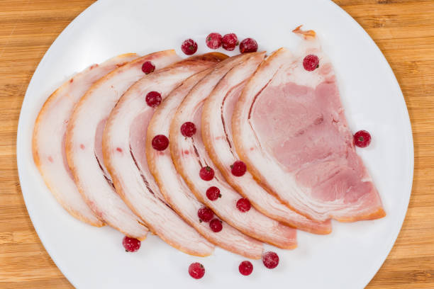 Macrophotography of bacon.
