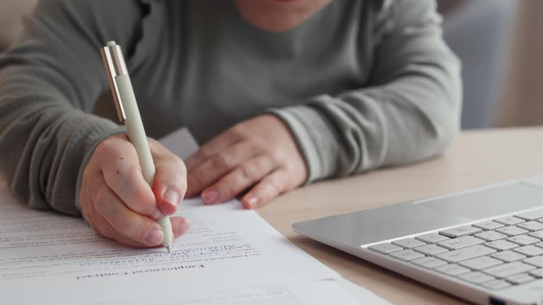 Little Woman Signing Employment Contract