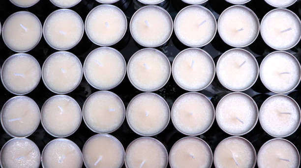 istock tealight candle fill soy wax Set dry top. 1886846112
