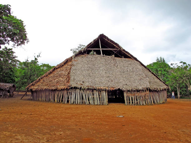 istock Indian village on Amazon river, Peru, South America 1886882222