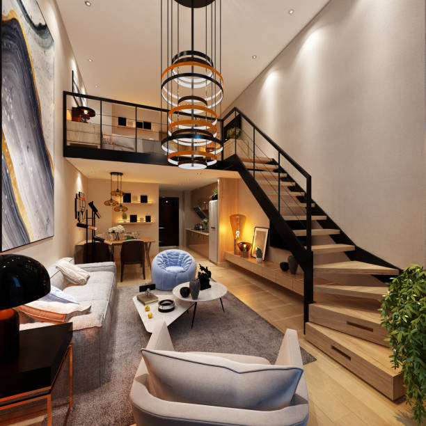 istock 3d render of loft apartment interior 1886911497