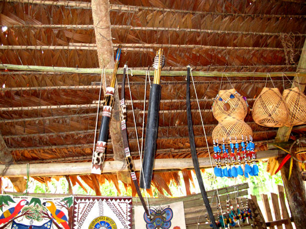 istock Arts in Indian village on Amazon river, Peru, South America 1886911647