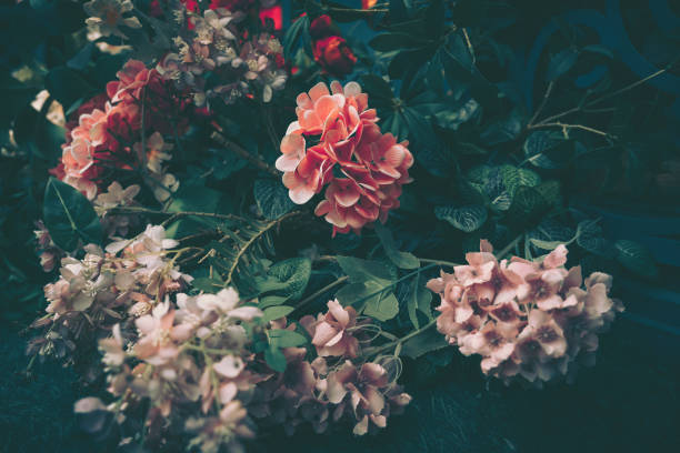 istock Beautiful Artificial Rose Flowers Background, Vintage style; 1886955740