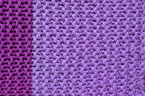 Purple and mauve wool right stitch