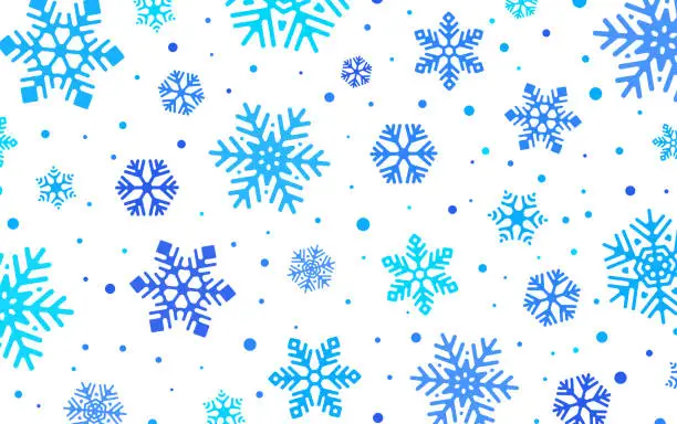 Vector illustration of Winter Snowflake Holiday Abstract Background