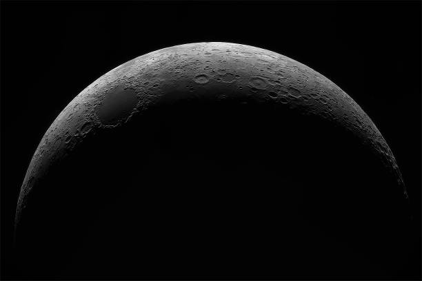 Astronomical photograph of the moon.