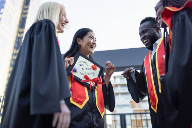 istock Students waiting on university graduation ceremony 1887026990