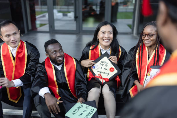 istock Students waiting on university graduation ceremony 1887033247