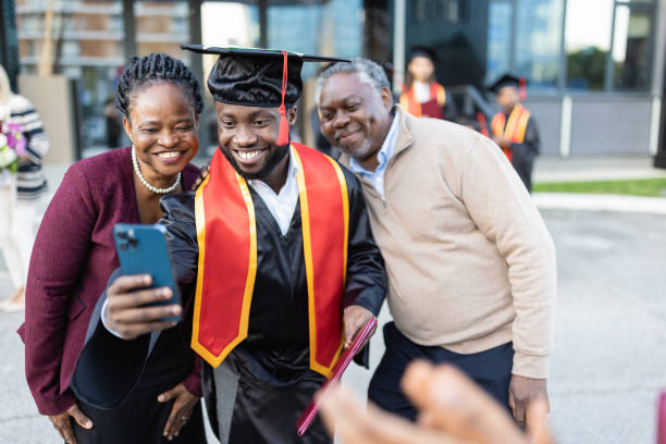 Graduation University. Proud parents