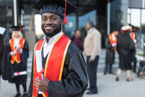 istock Proud graduated black male student 1887052680