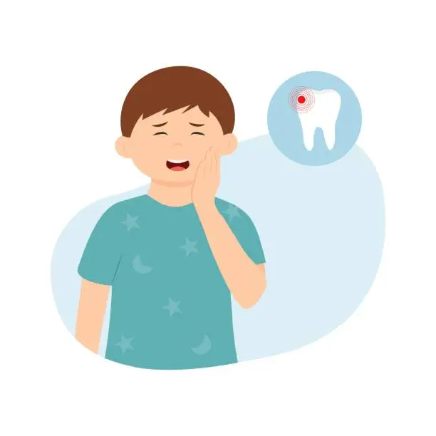 Vector illustration of Tooth ache