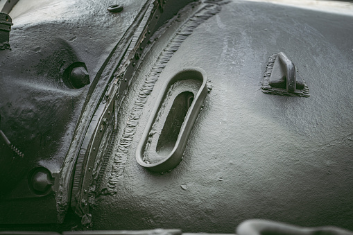 Close up to details old tank