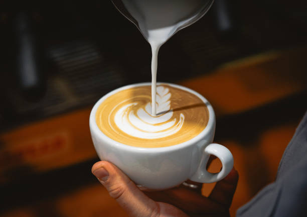 istock Barista make coffee cup latte art 1887088654