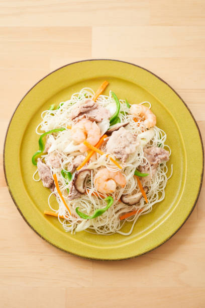 istock Baked rice noodles with shrimp and pork 1887103371