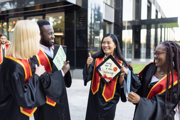istock Students waiting on university graduation ceremony 1887134531